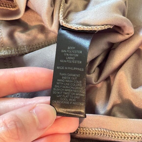 Express Taupe Sequins Mini Dress With 3/4 Sleeves Y2K 2000s Women's Size Small - Picture 5 of 8